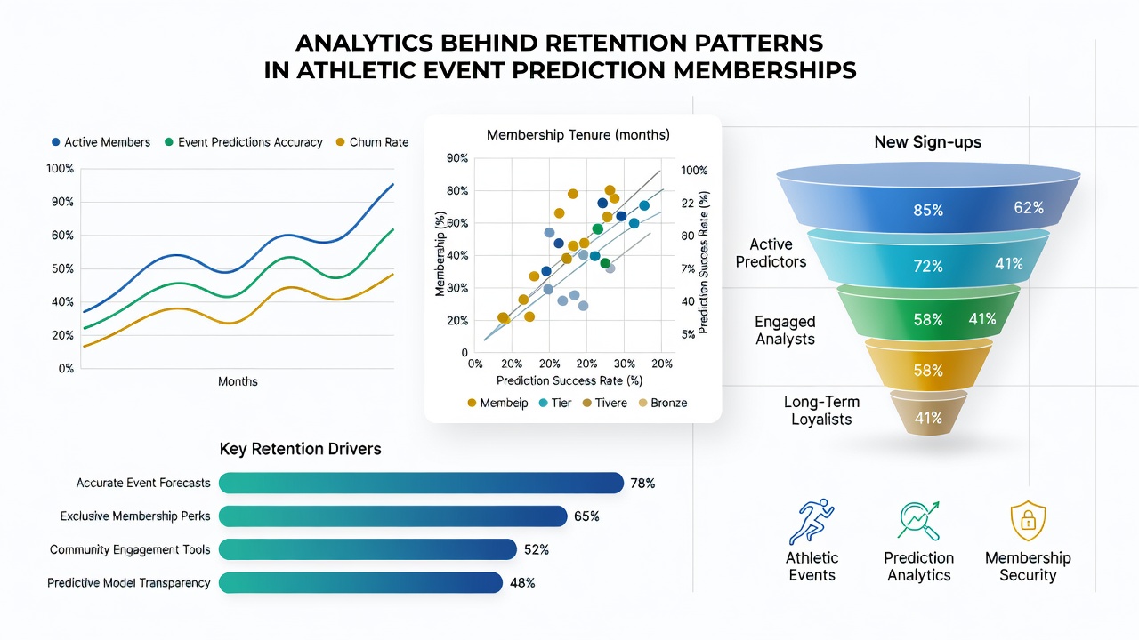 Visualization of subscriber retention curves across different athletic event seasons and prediction platforms
