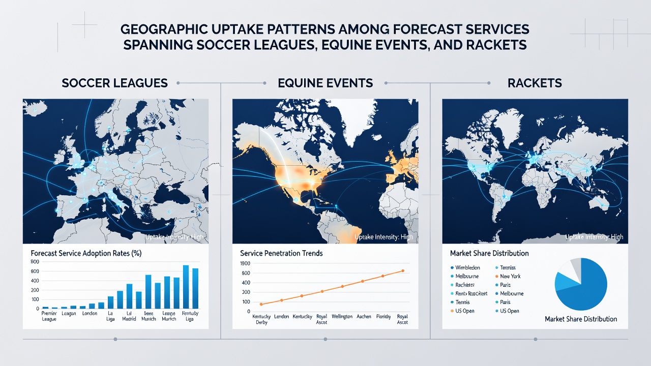 Chart displaying subscription growth rates by region for multi-sport forecast services