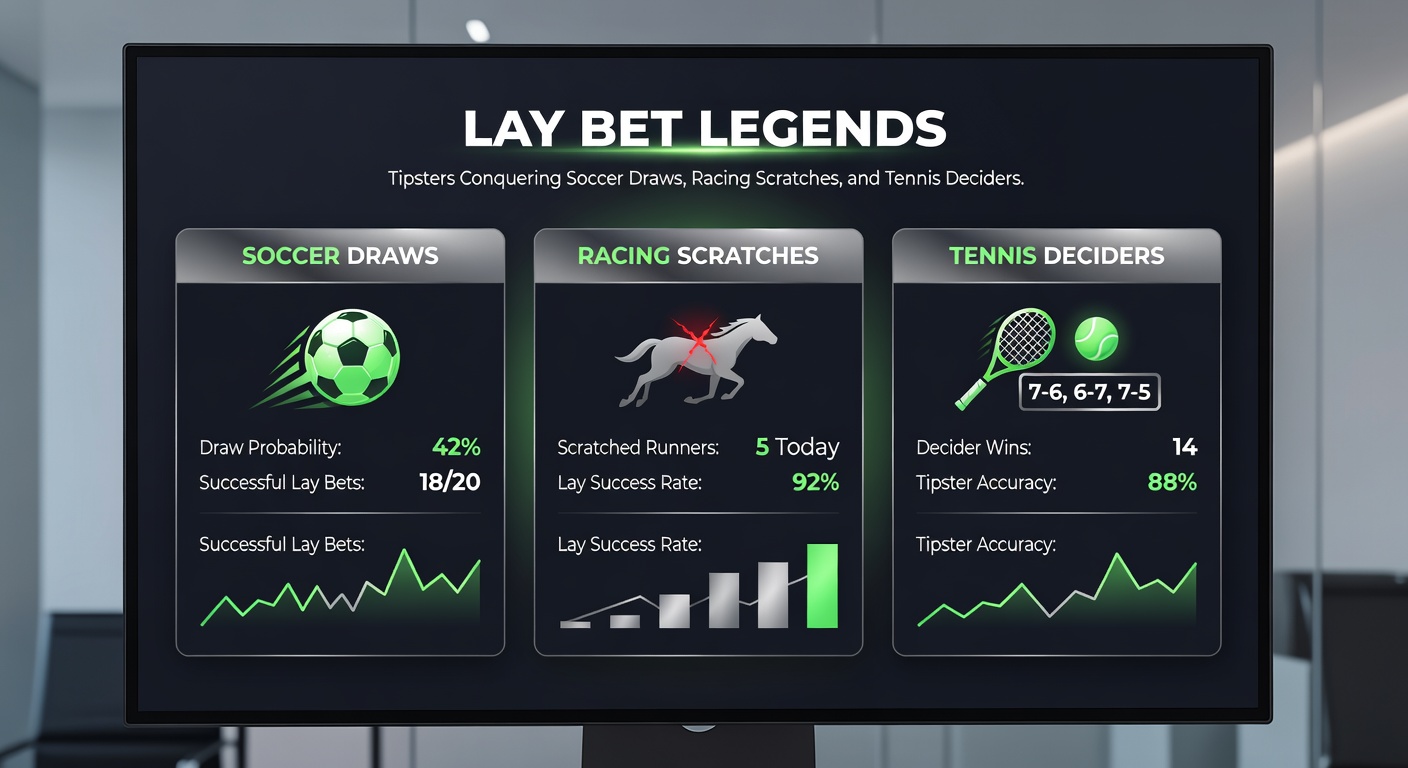 Close-up of a horse racing results board showing scratches alongside tennis scoreboard and soccer draw stats