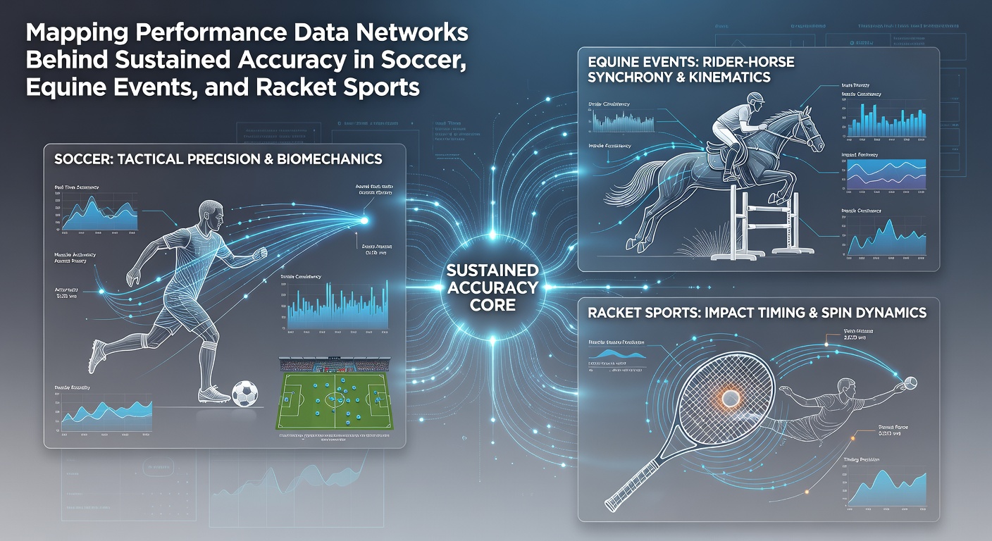 Detailed graph showing data connections between equine performance metrics and racket sports variables