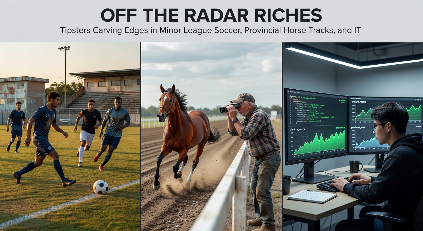 Horse racing at a provincial track with tipster notes overlaid on race analysis