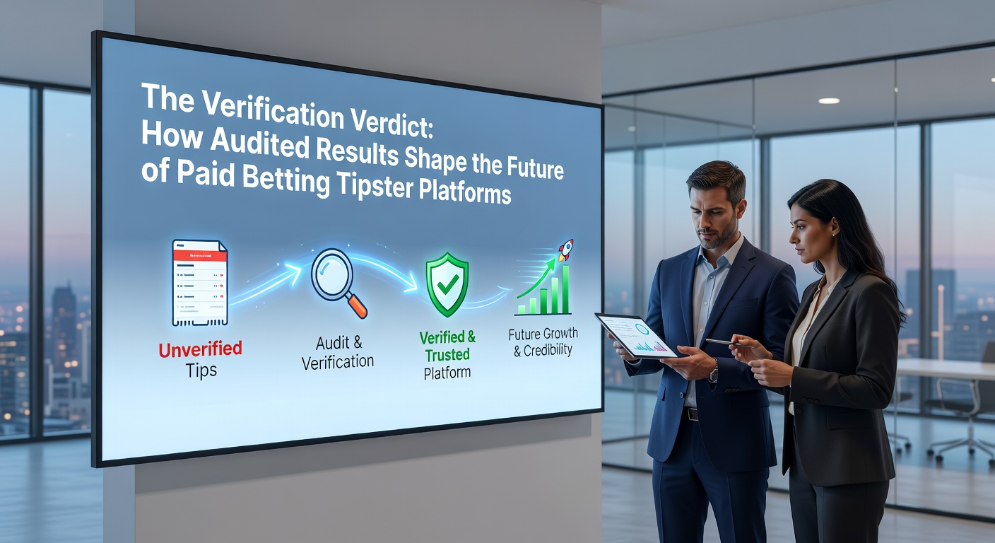 Infographic comparing verified vs unverified tipster platforms' user growth rates from 2020-2026
