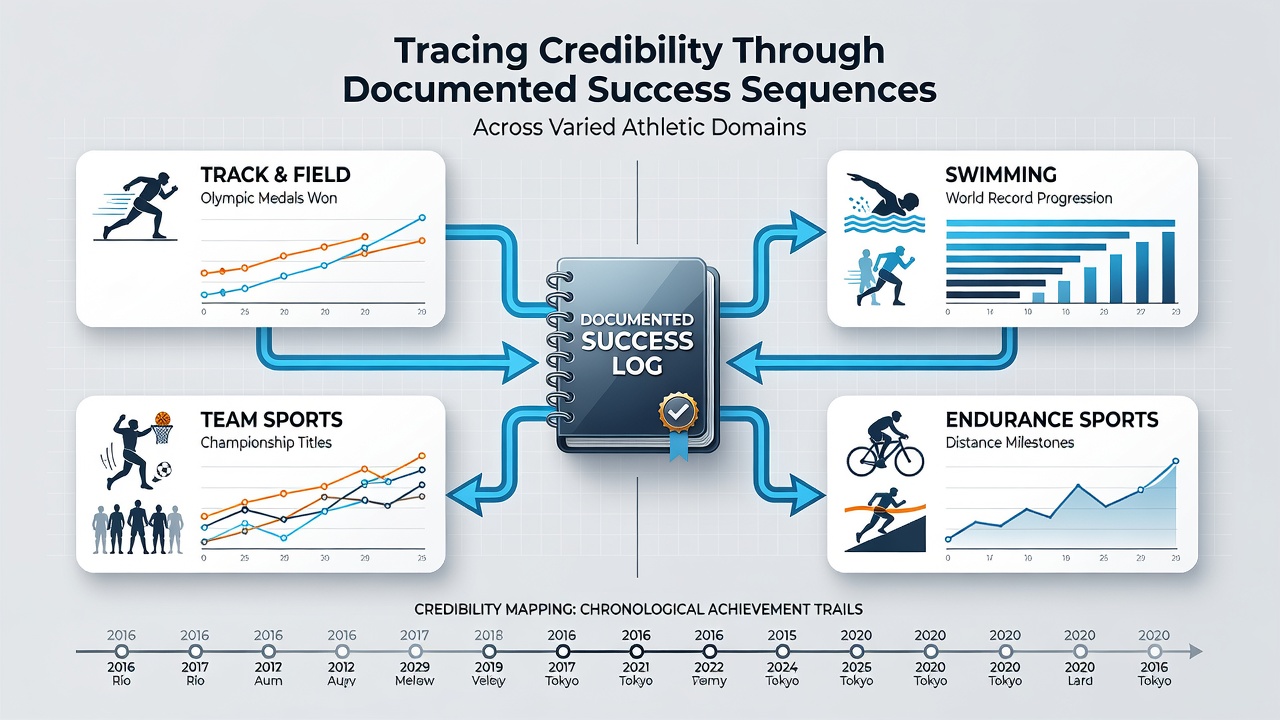 Chart displaying cross-domain success sequences in football, horse racing, and tennis predictions